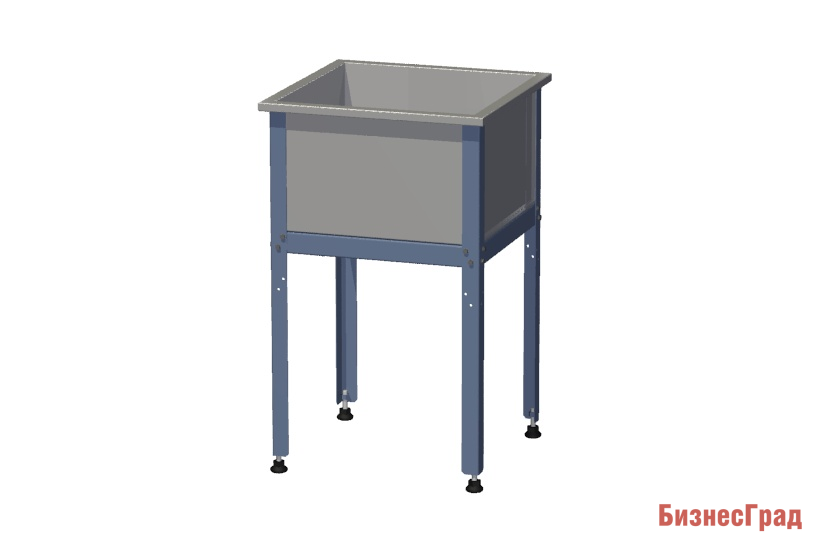 Ванна моечная односекционная (одна чаша размером 630×630×400 (каркас))