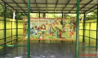 Внешняя комплектация детских садов (теневые навесы, входной блок, песочницы, спортплощадка)