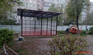 Внешняя комплектация детских садов (теневые навесы, входной блок, песочницы, спортплощадка)