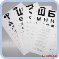 Таблица для определения остроты зрения, помещенная в аппарат Ротта