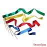 Лента гимнастическая шир 5 см на дер. палочке 1м