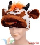 Шапка Корова бежевая детская