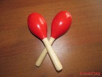 Маракасы красный овал (21 см)