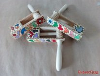 Вертушка(трещотка круговая) 14х17х3 см, роспись, выжег