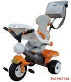 Велосипед 3-х колёсный "Дидактик" с игровой панелью, ручкой, ремешком, чехлом и сумкой (Колеса пластмассовые)