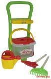 Набор №394 "Sand Tastic": Тележка "Caddie", лопата №15, грабли №15, ведро №8, лейка №10