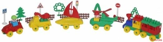 Конструктор "Юный путешественник" (69 элементов) (в пакете)