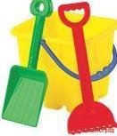 Набор №62: ведро-крепость малое, лопатка малая №3, грабельки малые №3