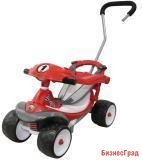 Каталка "Трансформер №2" с игровой панелью, ручкой и ремешком (Колёса полиуретановые)