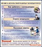 Стенд Правила безопасной работы с компьютером