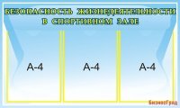Стенд Безопасность жизнедеятельности в спортивном зале