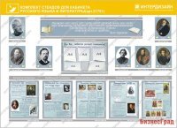 Комплект стендов для оформления кабинета русского языка и литературы.