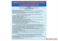 Стенд "Безопасность жизнедеятельности в кабинете биологии"