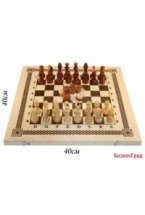 Настольная игра "Два в одном", шашки, шахматы (арт. В-6)