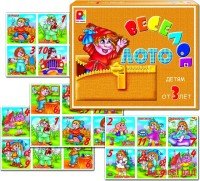 Игра настольно-печатная из картона "Веселое лото"
