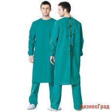 Халат хирурга из бязи цв. изумрудный