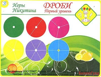 Дроби, игры Никитина, 1 уровень (Грат)