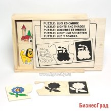 Деревянная игра-пазл "Свет и тень" ЛЭМ,