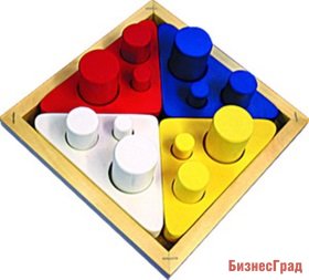 Цветные цилиндры втыкалки, по методике Монтессори, RNToys