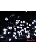 Электрогирлянда 120 холодных белых LED ламп, 20м, коннектор, черный каучуковый кабель, уличная, (система ЭКСПО), Nord Trade Co