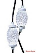 Гирлянда СТРОБОСКОП 10 холодных белых LED-строб, 4,5+3 м, уличная, коннектор, черный провод, KAEMINGK