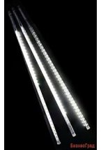 Светодиодная гирлянда ТАЮЩИЕ СОСУЛЬКИ, 54 холодных белых LED-огней, 220V/5V, 49смх3шт., 1,2м+1,5 м, коннектор, прозрачный провод, уличная, МАЯК LED Lighting
