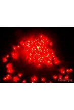 Электрогирлянда ТВИНКЛ ЛАЙТ BLINKING (мерцающая) 100 красных LED ламп, 10 м, коннектор, черный провод, уличная, Beauty Led