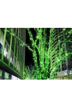 КЛИП ЛАЙТ (Clip Light) комплект 30м с 300 зелеными LED лампами, 24V, черный провод, уличный, Beauty Led
