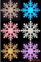 Снежинка КРИСТАЛЛ макси цвета в ассортименте (пенофлекс), 30 см