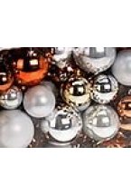Набор пластиковых шаров ПРАЗДНИЧНЫЙ АККОРД, зимняя заря, 86 шаров разных диаметров и фактуры, Koopman International