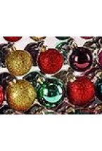 Набор стеклянных шаров ПРАЗДНИЧНЫЙ АККОРД, новогодняя сказка, 42 шара разных диаметров и фактуры, Koopman International