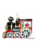 Ёлочная игрушка ПАРОВОЗ, 11х5х8 см, Новогодняя сказка