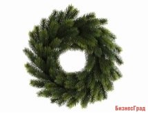 Венок еловый ХВОЙНЫЙ ВИХРЬ (литая хвоя), 35 см, Edelman