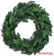 Венок НОРМАНДИЯ (литая хвоя), 60 см, зеленый, Triumph Tree