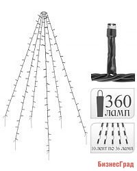 Гирлянда ЗВЁЗДНАЯ ЁЛОЧКА, 360 тёплых белых LED-огней, 800 см, Koopman International