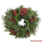 Венок СОСНОВЫЙ с шишками, 46 см, National Tree Co