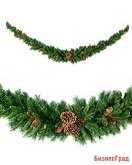 Гирлянда хвойная СВАГ с ШИШКАМИ, 270 см, National Tree Co