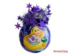 Шар РАПУНЦЕЛЬ с короной из мишуры, 95 мм, MOROZCO