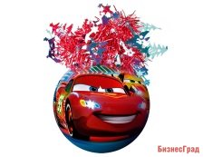 Шар МОЛНИЯ МАККУИН И ФРАНЧЕСКО БЕРНУЛЛИ с короной из мишуры, 85 мм, MOROZCO