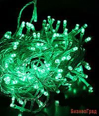 КЛИП ЛАЙТ на силиконовом проводе ПРЕМИУМ КЛАСС комплект 60м с 600 LED лампами, цвет-зеленый, 24V, уличный, Beauty Led