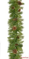 Гирлянда ЕЛОВАЯ с ШИШКАМИ, 274х25 см, National Tree Co