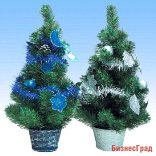 Украшенная мишурой новогодняя елочка в корзине, асс.4 51 см, Snowmen