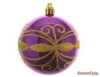 Набор пластиковых шаров ЯРКОЕ НАСТРОЕНИЕ, фиолетовые, 8 см (упаковка 12 шт.), KAEMINGK