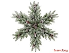 Хвойная композиция СНЕЖИНКА - ДАНХИЛЛ СНЕЖНАЯ СКАЗКА с ягодами и шишками, 81 см, National Tree Co