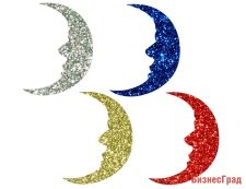 Елочное украшение МЕСЯЦ с блестками, пенофлекс, 30 см