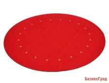 Коврик под ёлку ЗВЁЗДНЫЙ ХОРОВОД красная, с LED-огнями, 90 см, Koopman International