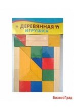 Деревянная игрушка "Развивающий конструктор" (20 элементов, формы, цвета)