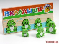 Рамка-вкладыш "Лягушка больше - меньше" (5 деталей)