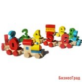 Игрушка деревянная, паровозик "Цифры"