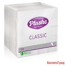 Салфетки бумажные Plushe light 1 слойные белые 90 листов